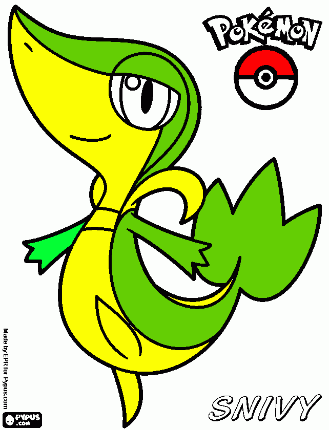 Snivy para colorir e imprimir