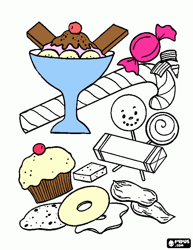 sobremesas para colorir e imprimir