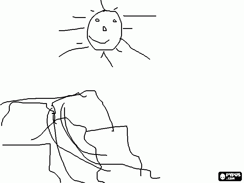 sol feliz para colorir e imprimir