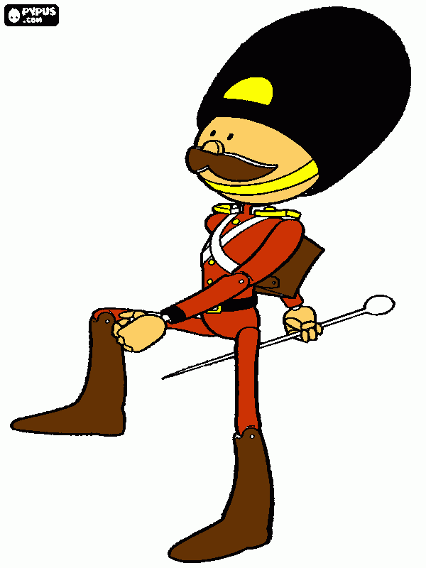 Soldadinho de chumbo para colorir e imprimir