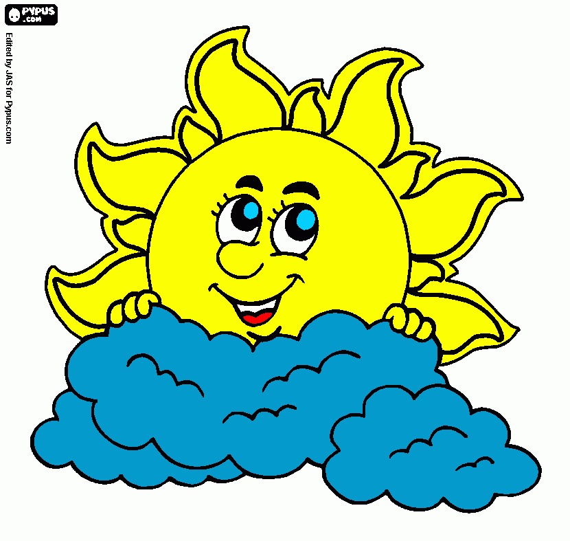 solzinho para colorir e imprimir