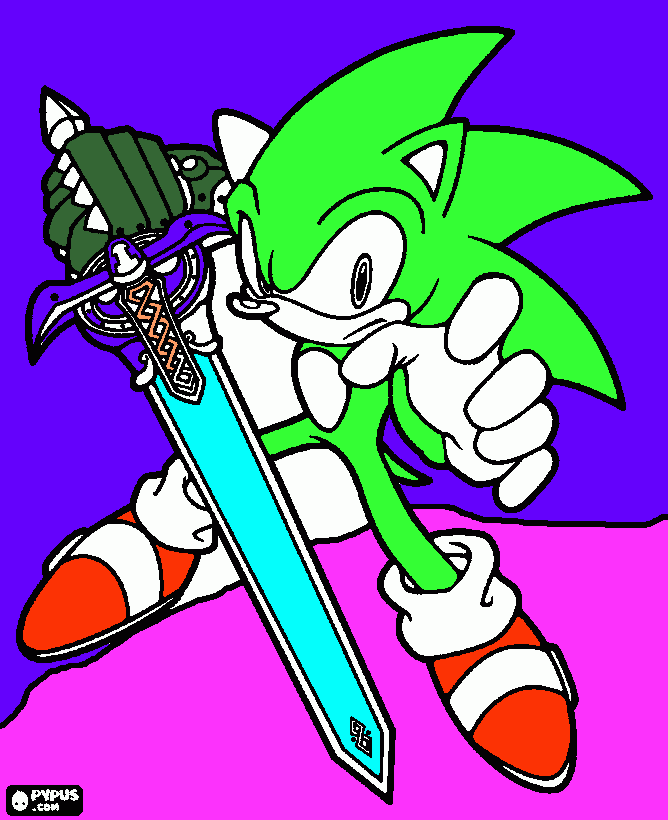 Soni e o mais veloz para colorir e imprimir