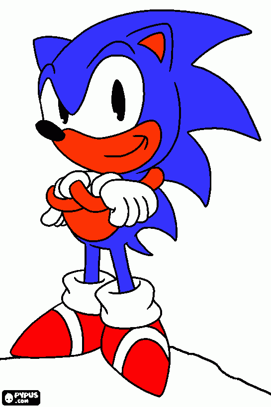 sonic antigo para colorir e imprimir
