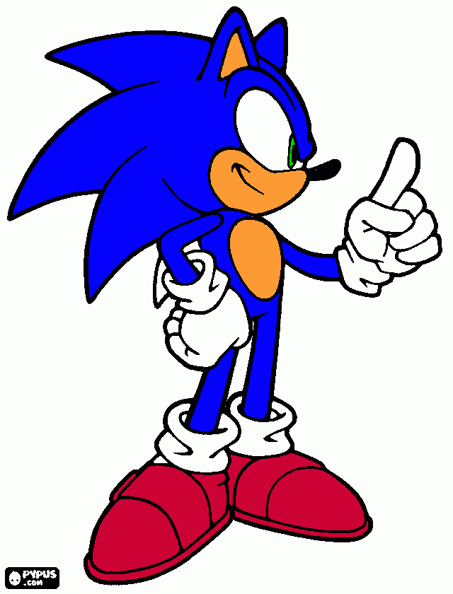 sonic bolado para colorir e imprimir