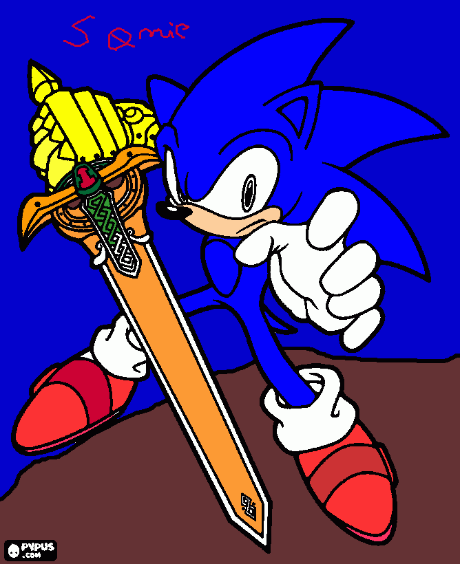 sonic cavaleiro para colorir e imprimir