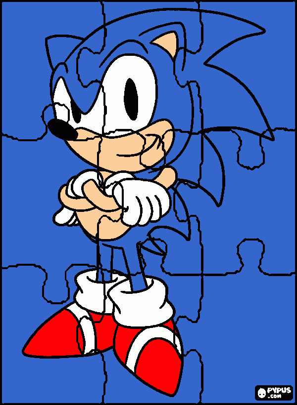 Sonic Clássico para colorir e imprimir