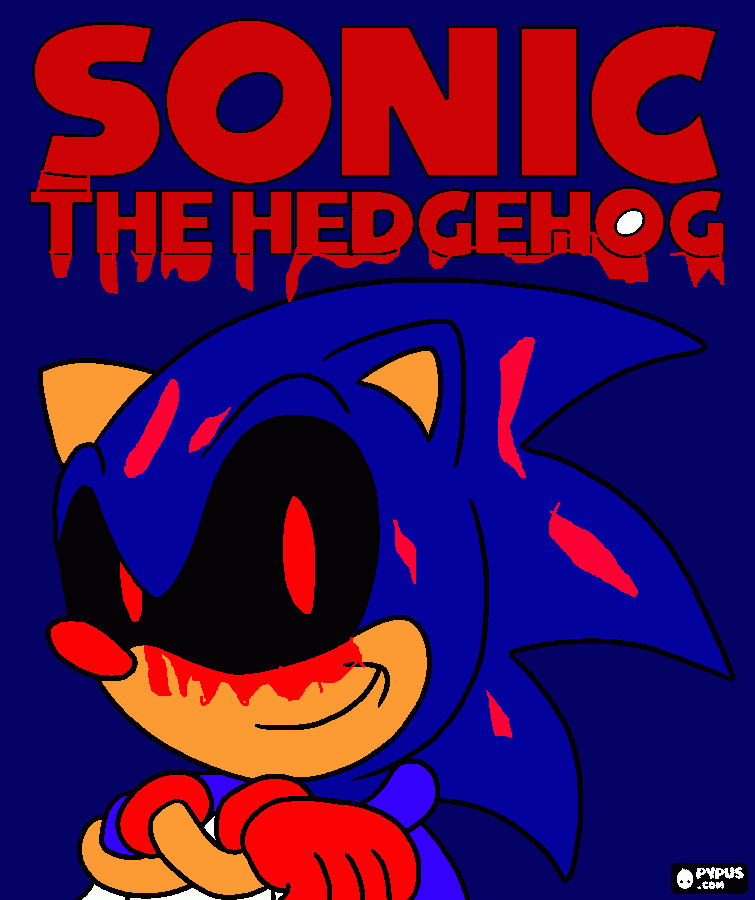 sonic da creepypasta para colorir e imprimir