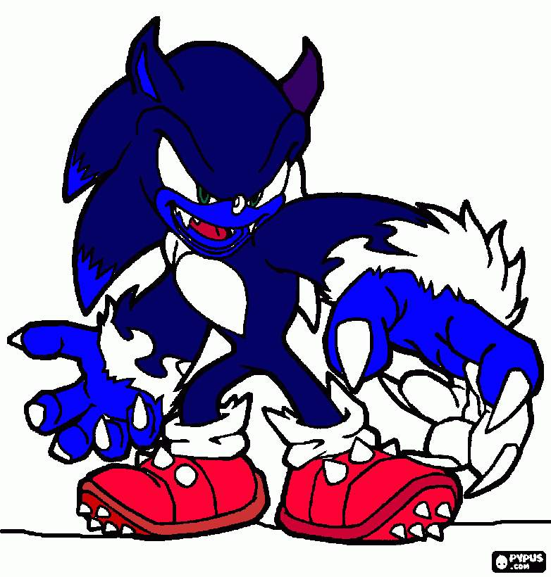 sonic da gara para colorir e imprimir