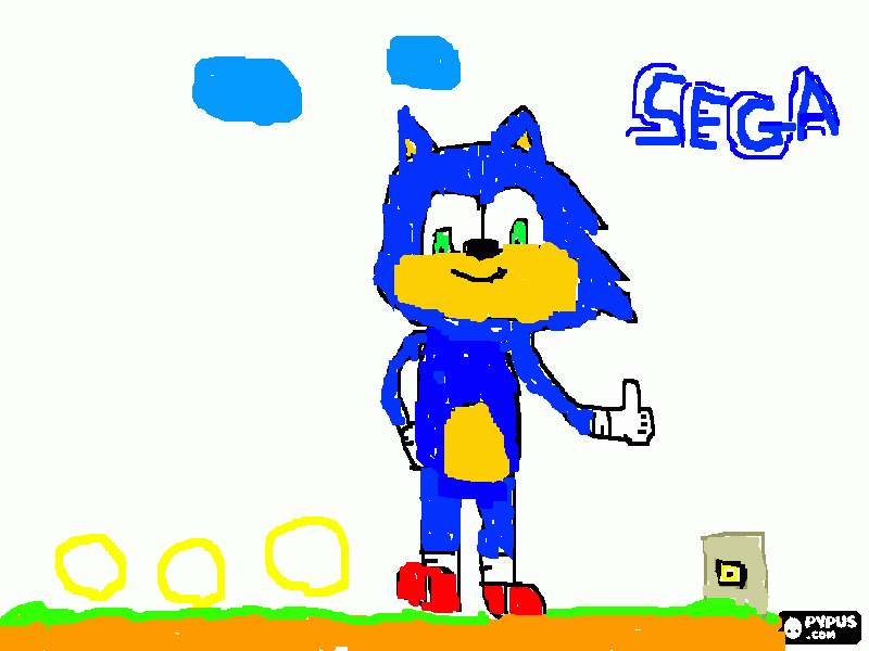 sonic de SEGA para colorir e imprimir