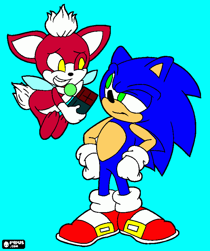 Sonic e Chip para colorir e imprimir
