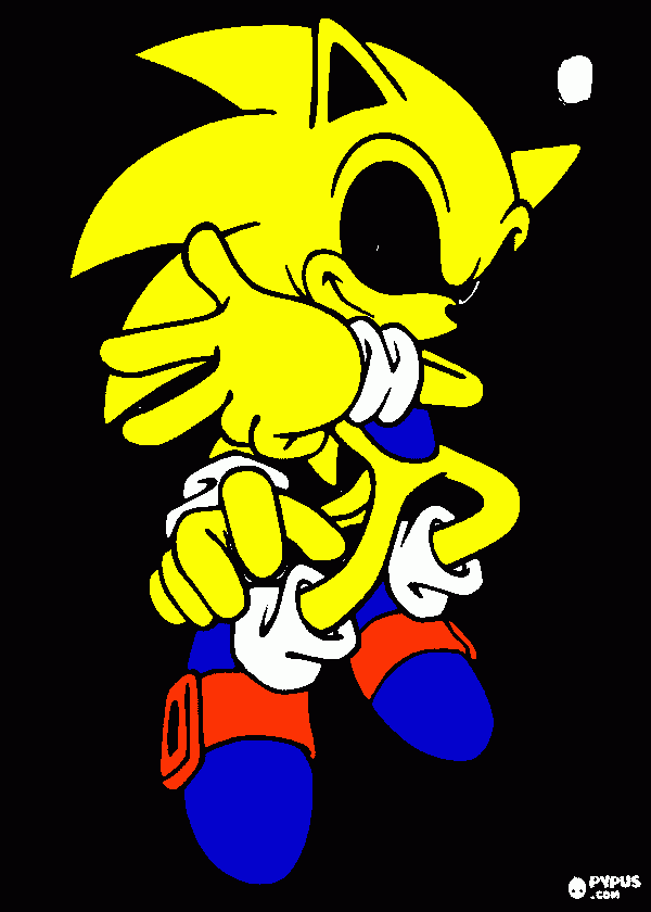 sonic evoluido para colorir e imprimir