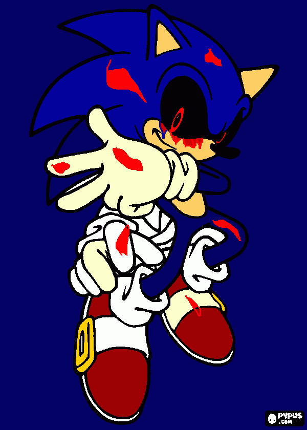 Desenho e Imagem Sonic EXE Careta para Colorir e Imprimir Grátis para  Adultos e Crianças (Meninas e Meninos) 