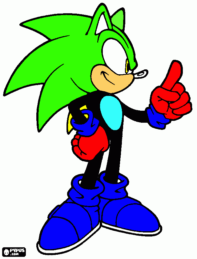 sonic mais da hora  para colorir e imprimir