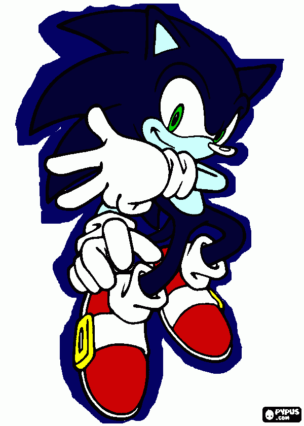 sonic mal para colorir e imprimir