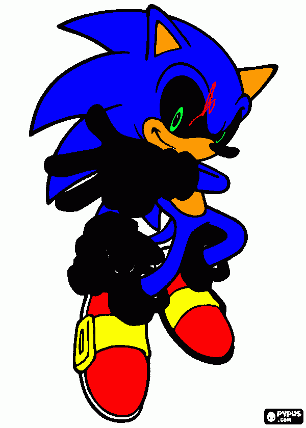 Sonic Marius para colorir e imprimir