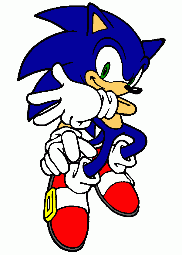 Sonic o namorado da Amy  para colorir e imprimir