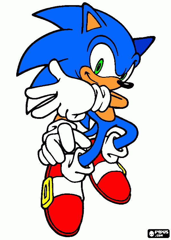 sonic o ouriço para colorir e imprimir