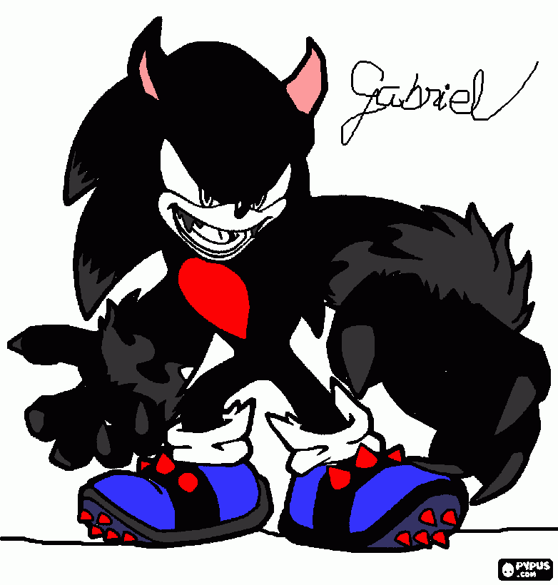 sonic shadow para imprimir desenho sonic shadow