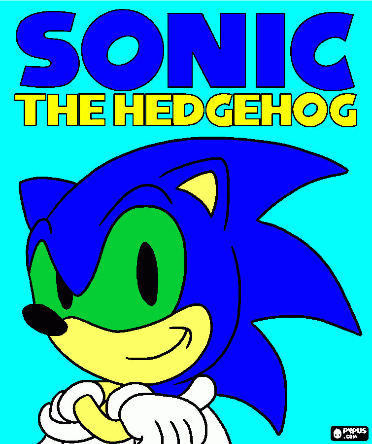 SONIC THE HEDGHOH para colorir e imprimir