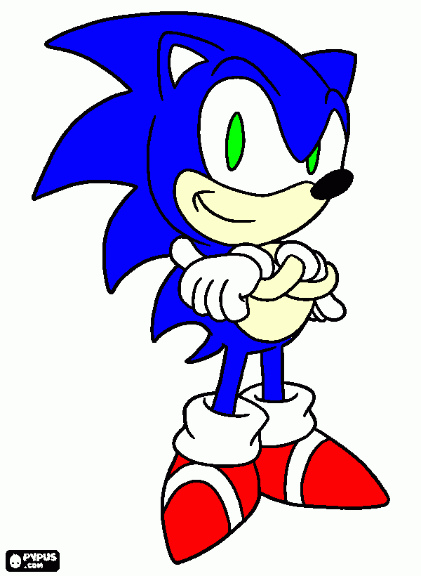 sonic the hegdogh para colorir e imprimir