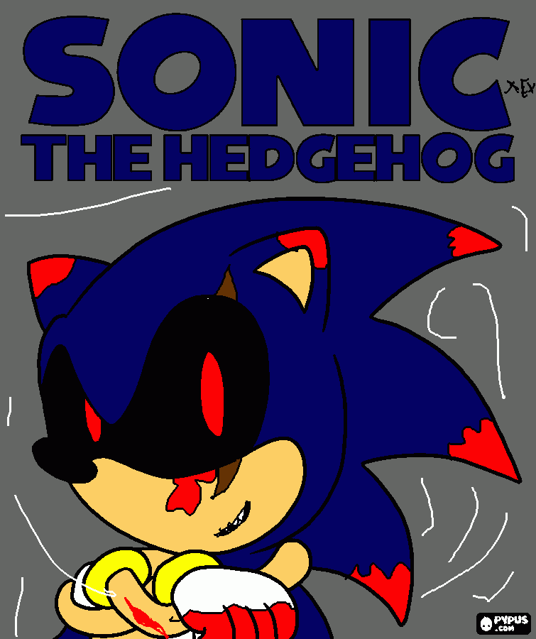 sonic xex para colorir e imprimir