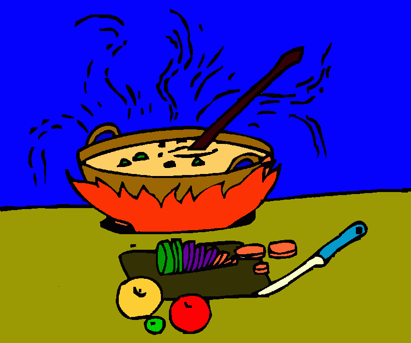 sopa para colorir e imprimir