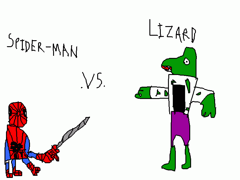 spider-man .vs. lizard para colorir e imprimir