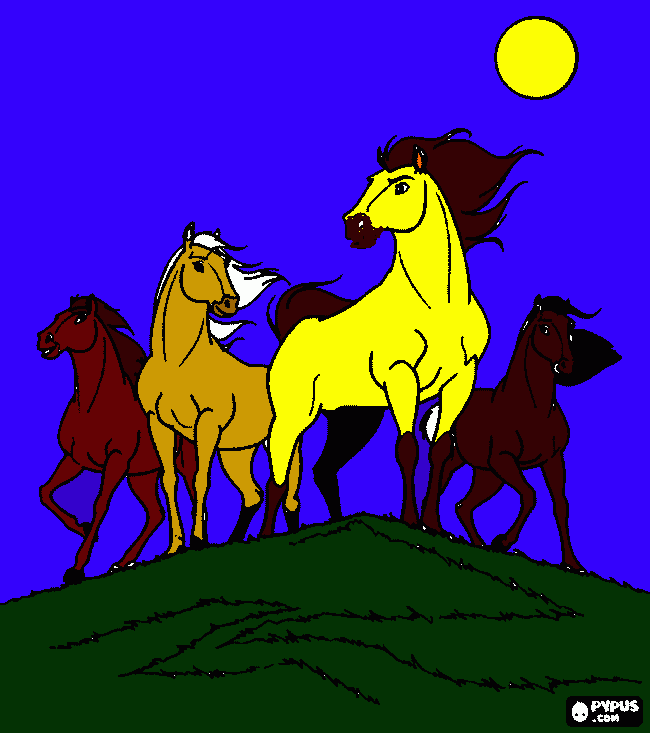 spirit o corcel indomavel para colorir e imprimir