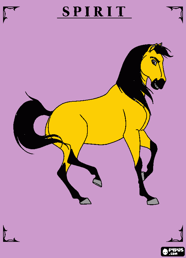 spirit  o  corsel  indomavel para colorir e imprimir