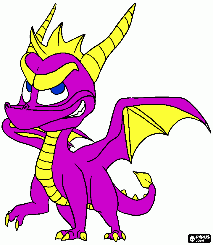 Spyro jovem para colorir e imprimir