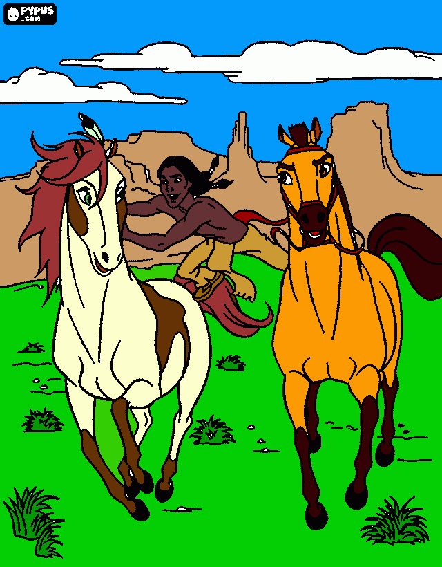 spírit o cavalo que nao pode ser domado. para colorir e imprimir