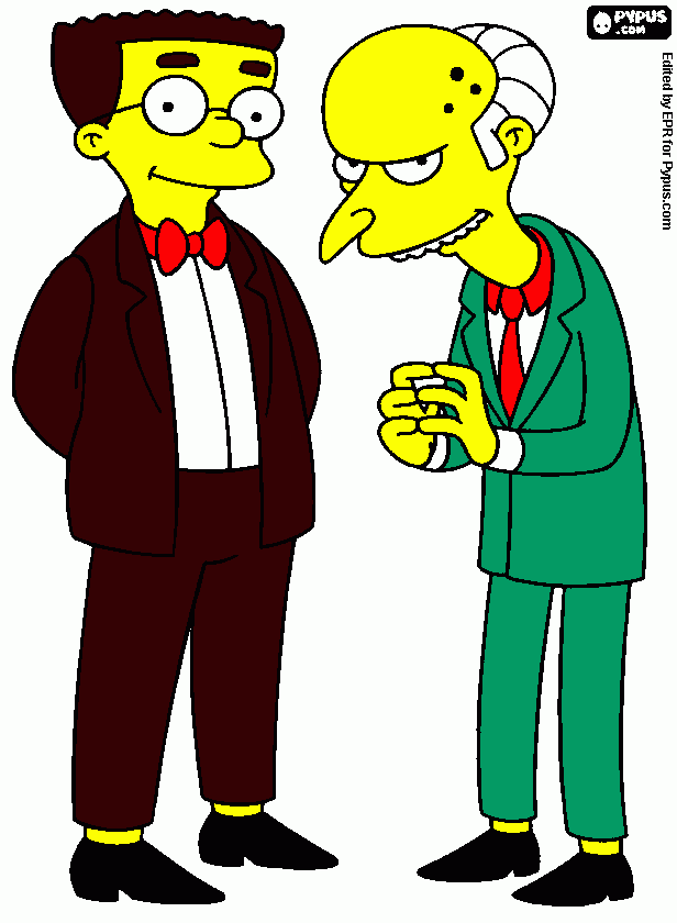 sr burns e smithr para colorir e imprimir
