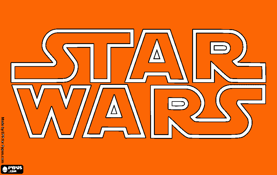 Stars wars - equipe laranja para colorir e imprimir