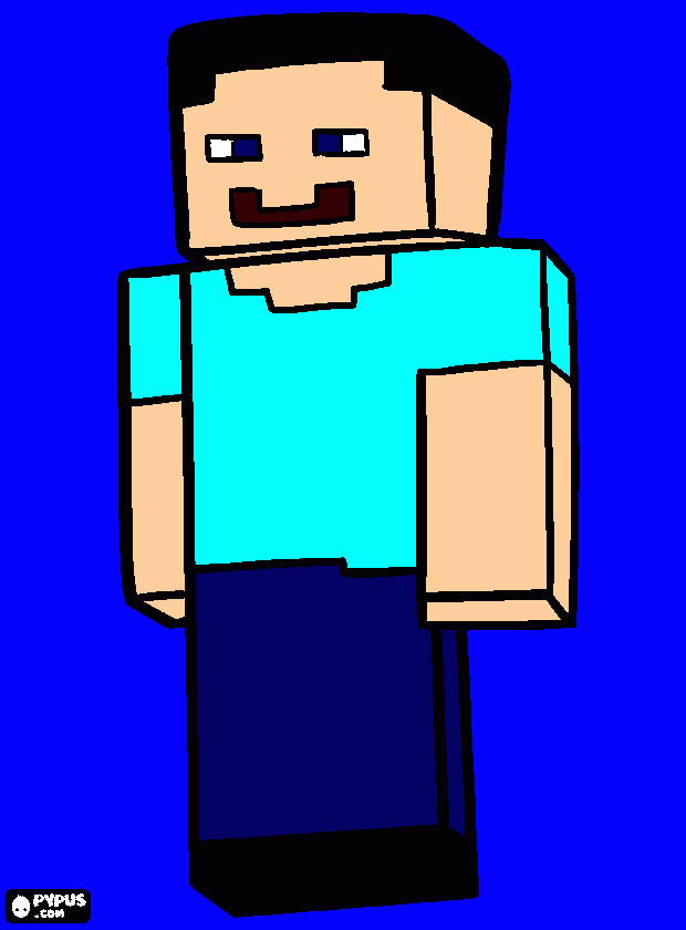 steve para colorir e imprimir