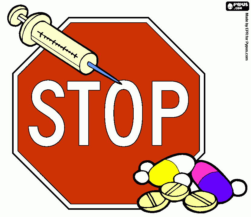 stop para colorir e imprimir