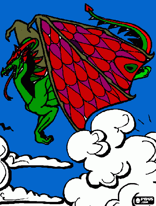 SUPER DRAGÃO LIGUARUDO para colorir e imprimir