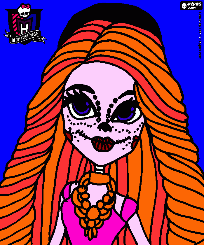 super ekelita calaveras,uma garota mexicana,filha dos esqueletos para colorir e imprimir