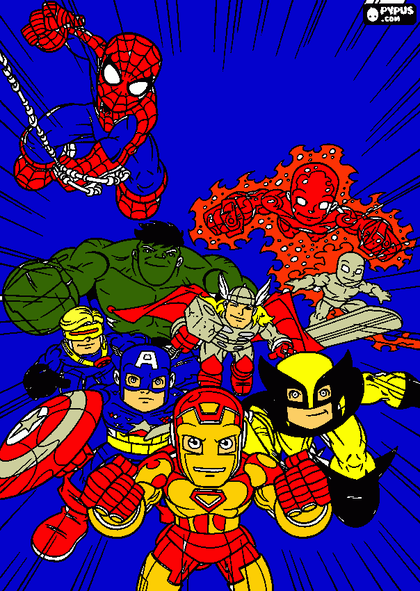 Super heroes para colorir e imprimir