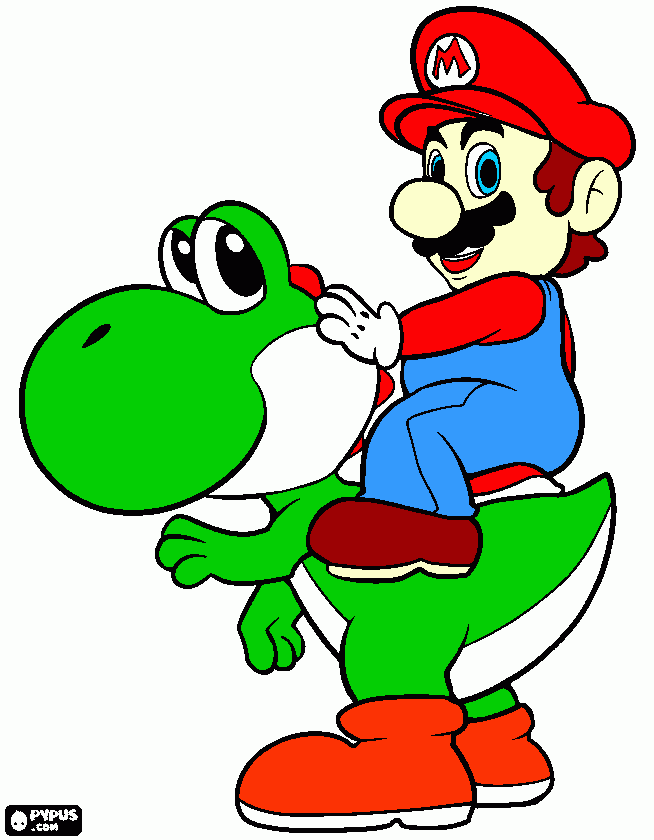 super mario dario para colorir e imprimir