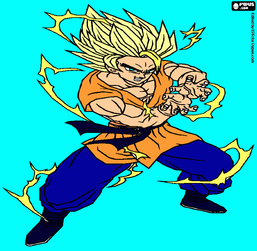 SUPER SAIADIN para colorir e imprimir