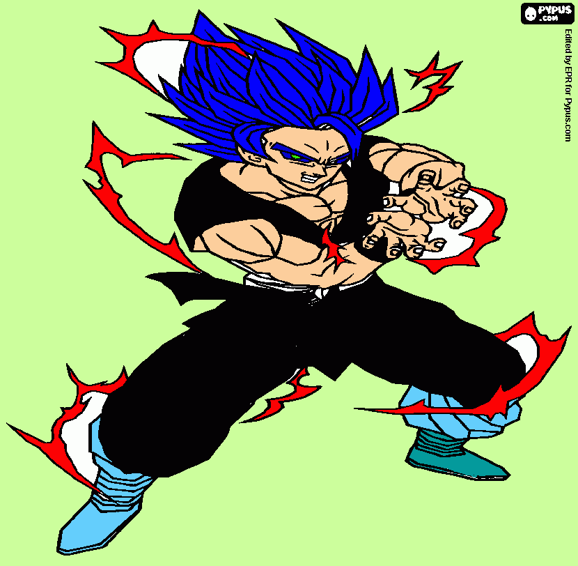 super sayadin 2 lendario para colorir e imprimir
