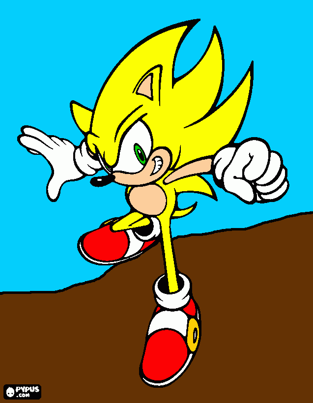 super sonic the hedgehog para colorir e imprimir