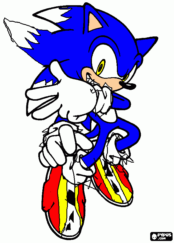 super sonic x universal para colorir e imprimir