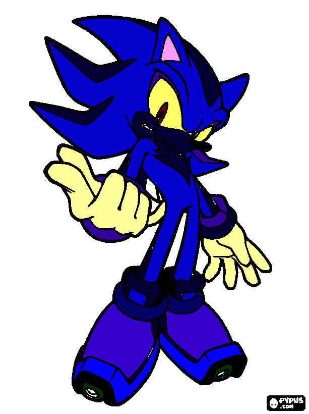  super sonic para colorir e imprimir