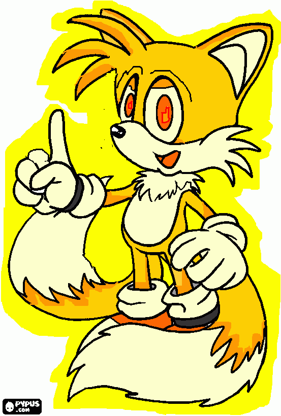 super tails para imprimir , desenho super tails