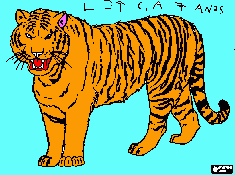 super tigre para colorir e imprimir