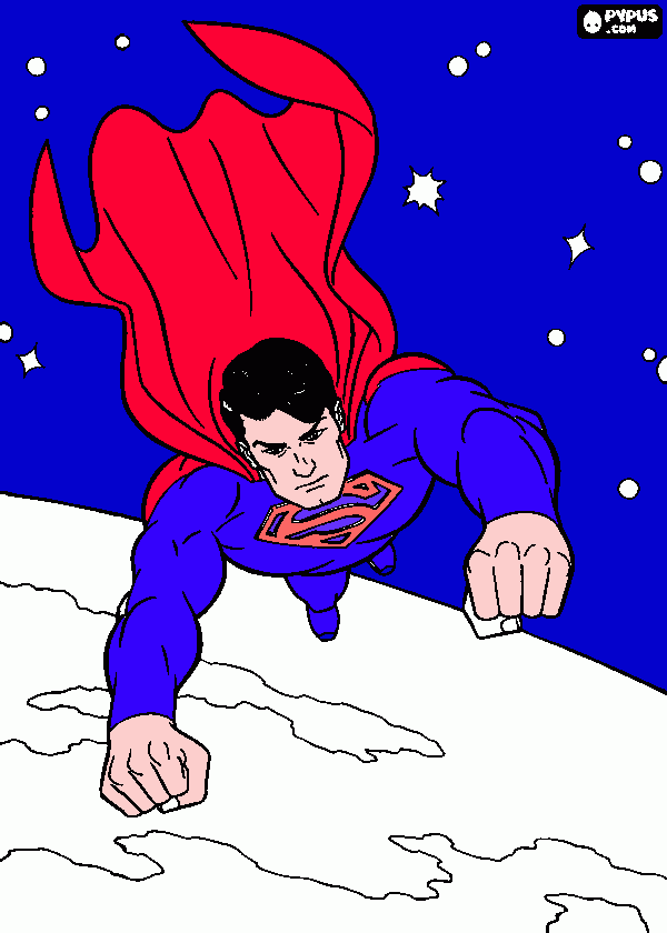 supermen homen de aço para colorir e imprimir