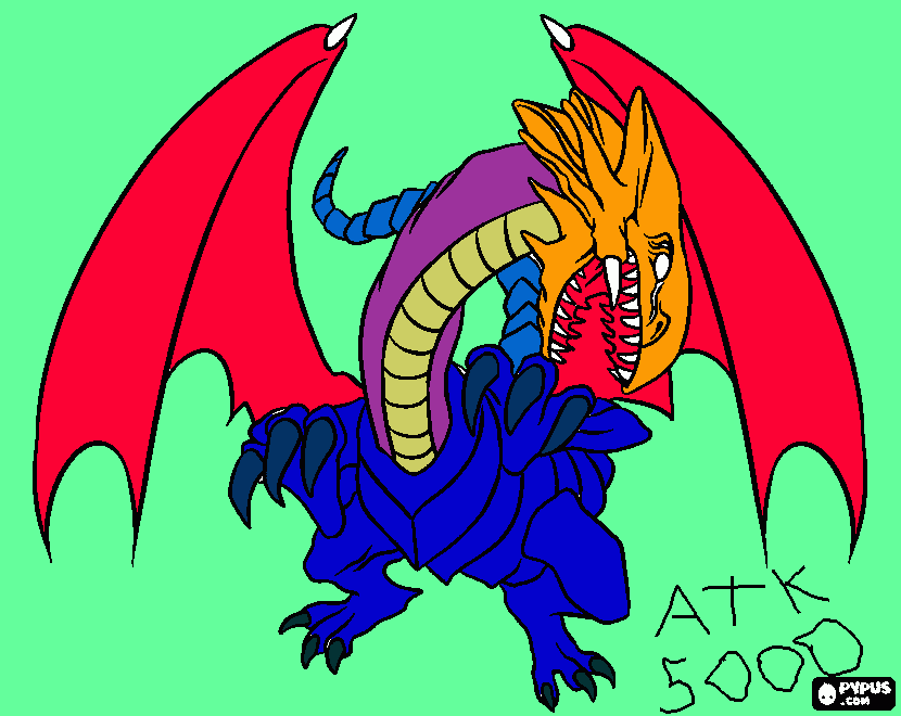 supremo dragao colorido para colorir e imprimir