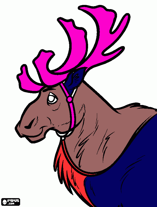 Sven a rena para colorir e imprimir
