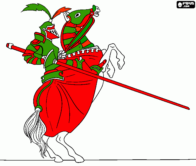 são jorge e cavalo para colorir e imprimir